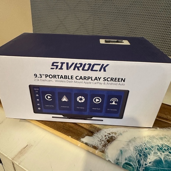 9.3" Portable CarPlay Screen - Black - Picture 1 of 3